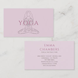 Minimalistische yogadocent lotushouding illustrati visitekaartje