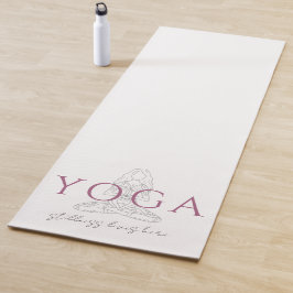 Minimalistische yogadocent lotushouding illustrati yogamat
