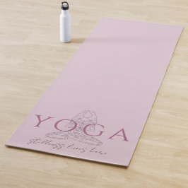 Minimalistische yogalotuspositie yogastudio yogamat