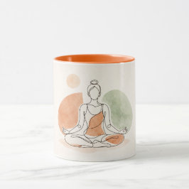 Minimalistische yogameditatie koffiemok mok