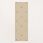 Minimalistische Yorkie yogamat | Aangepaste naam h (Achterkant)