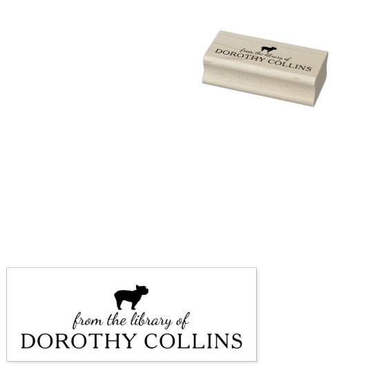 Minimalistische Yorkshire hond uit de bibliotheek  Rubberstempel (Gestempeld)