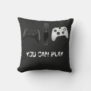 Minimalistische "You Can Play" Gamecontroller  Kussen