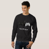 Minimalistische 'You Can Play'-gamingcontroller-sh Trui (Voorkant volledig)