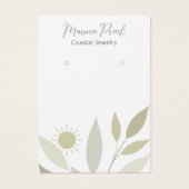 Minimalistische zachte gebladerte schaduwen stijl  visitekaartje (Voorkant)