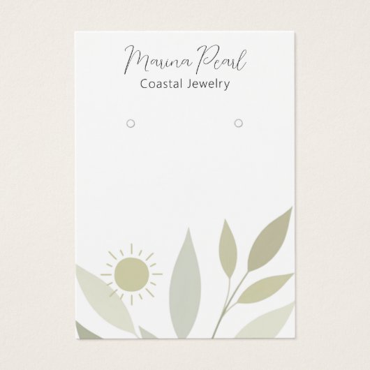 Minimalistische zachte gebladerte schaduwen stijl visitekaartje (Voorkant)