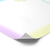 Minimalistische zachte gemengde kleuren poster (Hoek)