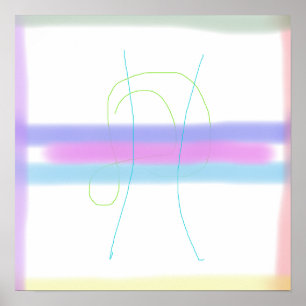 Minimalistische zachte gemengde kleuren poster