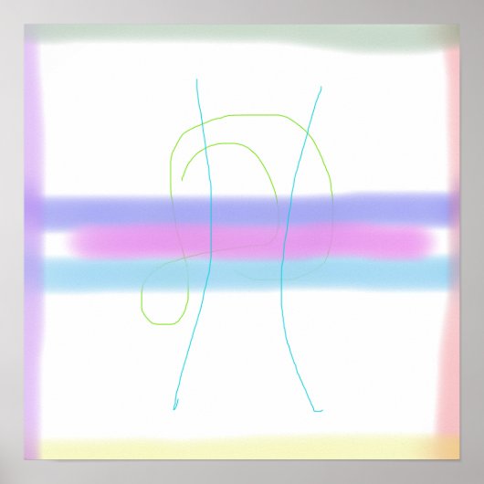 Minimalistische zachte gemengde kleuren poster (Voorkant)