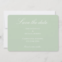 Minimalistische zachte groene en witte Save The Da