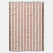 Minimalistische zachte neutrale gestreepte monogra deken (Voorkant Verticaal)