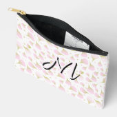 Minimalistische zachte pastelroze initiaal etui (Open)