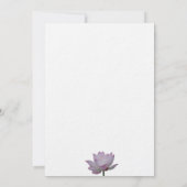 Minimalistische zachte roze en groene lotus slaan  kaart (Achterkant)