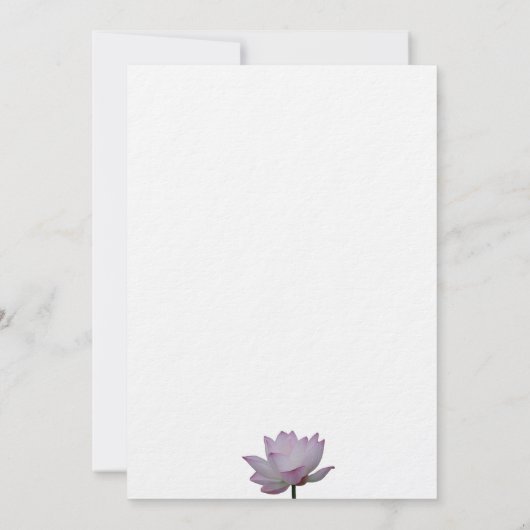 Minimalistische zachte roze en groene lotus slaan kaart (Achterkant)