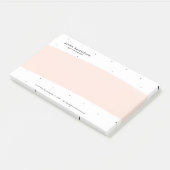 Minimalistische zachte roze & witte penseelstreken post-it® notes (Schuin)