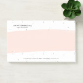 Minimalistische zachte roze & witte penseelstreken post-it® notes (Kantoor)