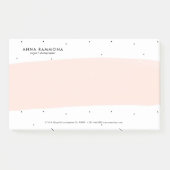 Minimalistische zachte roze & witte penseelstreken post-it® notes (Voorkant)