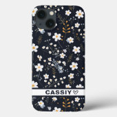 Minimalistische zachte tuin Wildbloemen hart Case-Mate iPhone Case (Achterkant)