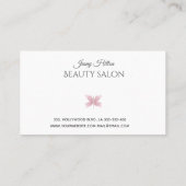 Minimalistische zachte waterverf blozen vlinder visitekaartje (Achterkant)