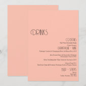 Minimalistische Zachte Weg Drinken van de Bar van  Menu (Voorkant / Achterkant)