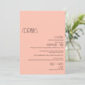 Minimalistische Zachte Weg Drinken van de Bar van  Menu (Staand voorkant)