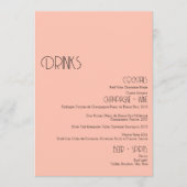 Minimalistische Zachte Weg Drinken van de Bar van  Menu (Voorkant)