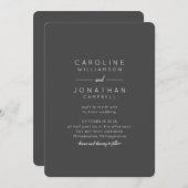 Minimalistische zachte zwarte chique elegante mode kaart (Voorkant / Achterkant)