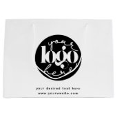 Minimalistische Zakelijke Aangepaste Logo Groot Cadeauzakje (Voorkant)