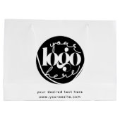 Minimalistische Zakelijke Aangepaste Logo Groot Cadeauzakje (Achterkant)