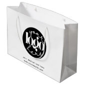 Minimalistische Zakelijke Aangepaste Logo Groot Cadeauzakje (Achterkant Gekanteld)