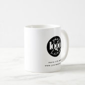 Minimalistische zakelijke aangepaste logo koffiemok (Voorkant rechts)