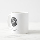 Minimalistische zakelijke aangepaste logo koffiemok (Voorkant links)