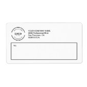 Minimalistische Zakelijke Aangepaste logo Retourad Etiket (Voorkant)