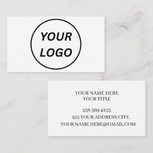 Minimalistische Zakelijke Aangepaste Logo Visiteka Visitekaartje