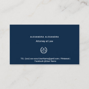 Minimalistische Zakelijke Auto voor Advocaten en R Visitekaartje