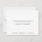 Minimalistische zakelijke bedankkaart voor profess (Achterkant)