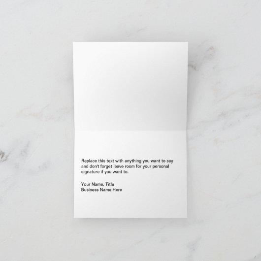 Minimalistische zakelijke bedankkaarten bedankkaart (Binnen)