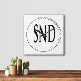 Minimalistische zakelijke bedrijfscadeau en decora vierkante klok