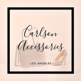 Minimalistische Zakelijke Chic Schrift Zwart Trans Raamsticker