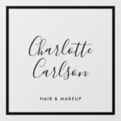 Minimalistische Zakelijke Chic Schrift Zwarte Tran Raamsticker (Vel)