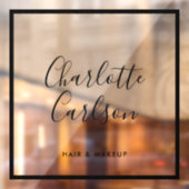 Minimalistische Zakelijke Chic Schrift Zwarte Tran Raamsticker (Vel 2)