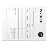 Minimalistische zakelijke factuur notitieblok (Voorkant)