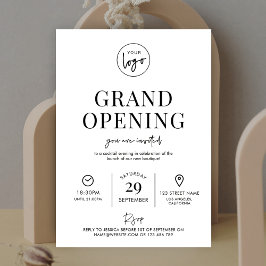 Minimalistische zakelijke Grand Opening Modern Log Kaart