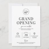 Minimalistische zakelijke Grand Opening Modern Log Kaart (Voorkant)