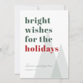 Minimalistische zakelijke kerstwensen feestdagenkaart (Voorkant)