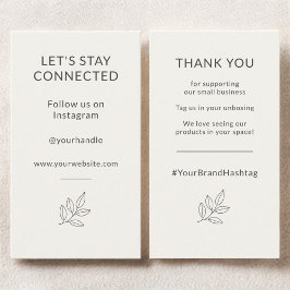 Minimalistische zakelijke Let's Stay Connected Visitekaartje