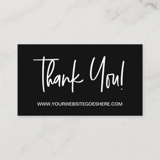 Minimalistische zakelijke logo Bestelling Dank u R Visitekaartje (Voorkant)