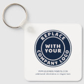 Minimalistische zakelijke Logo Company promotionee Sleutelhanger (Voorkant)