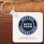 Minimalistische zakelijke Logo Company promotionee Sleutelhanger (Voorkant)
