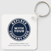 Minimalistische zakelijke Logo Company promotionee Sleutelhanger (Achterkant)